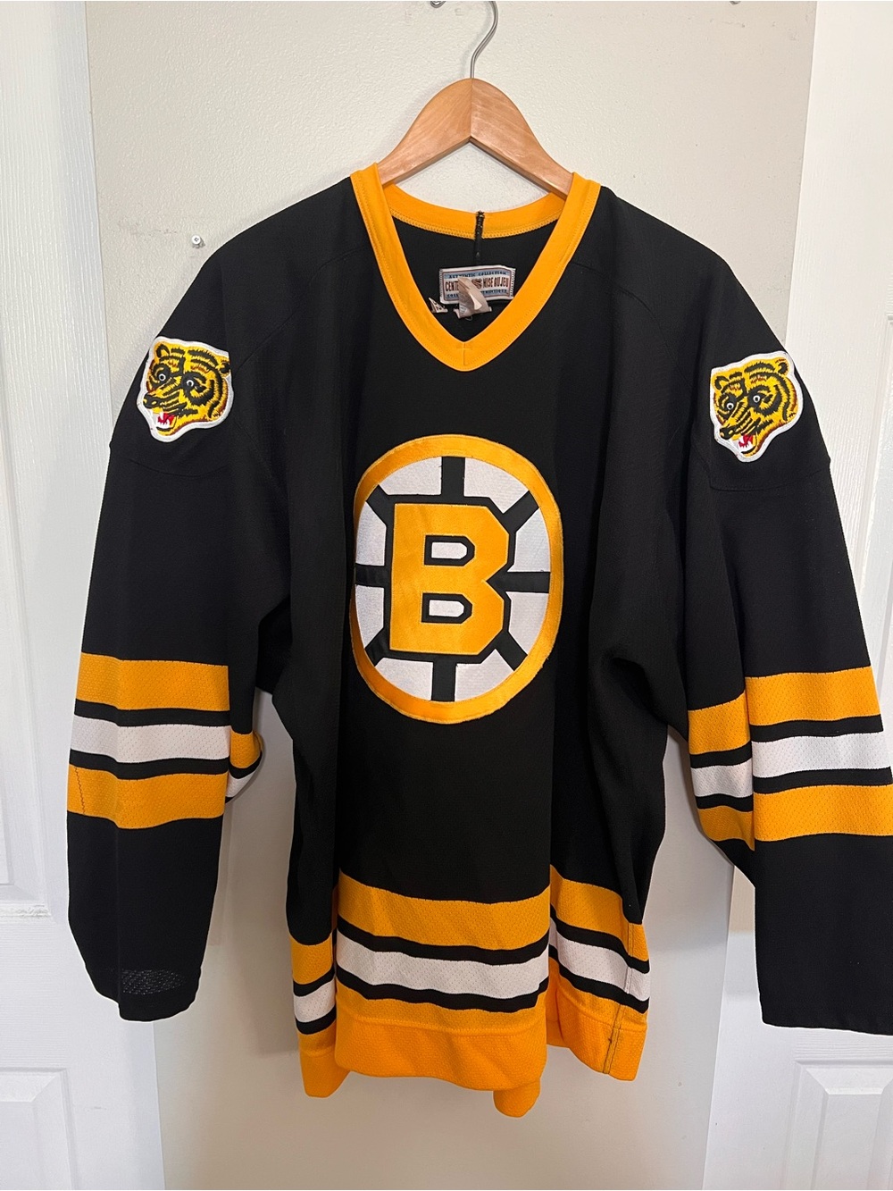 Boston Bruins Black and Gold Authentic Hockey Jersey
